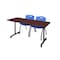 Kobe Rectangle Mobile table, 72" W, 29" H, Laminate Top, Mahogany MKTRCC7224MH47BE - alternate 1